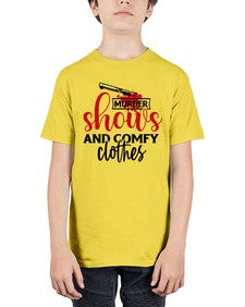 murder shows and comfy clothes 946# - true crime - Youth Tee Unisex