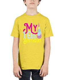 my 10th birthday 251# - unicorn - Youth Tee Unisex