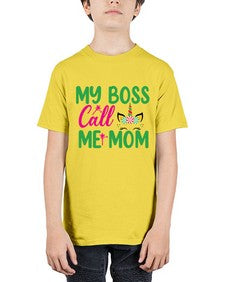 my boss call me mom 311# - unicorn - Youth Tee Unisex