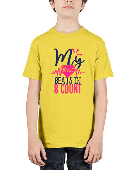 my heart beats in count 1740# - cheer - Youth Tee Unisex