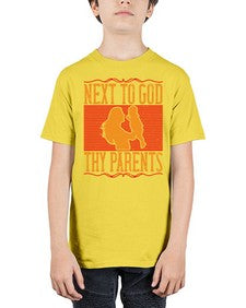 next to god thy parents 485# - parents day - Youth Tee Unisex