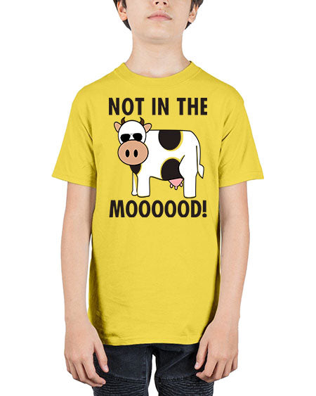 not in the mooood  - cow - Youth Tee Unisex
