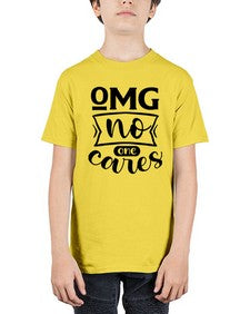 omg no one cares 969# - sarcastic - Youth Tee Unisex