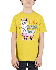 one hundredth Day of School Llama 599# - one hundred days - Youth Tee Unisex