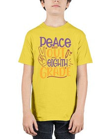 peace out eighth grade 616# - eighth grade - Youth Tee Unisex