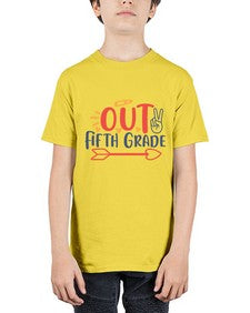 peace out fifth grade 620# - fifth grade - Youth Tee Unisex
