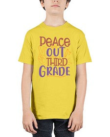 peace out third grade 645# - third grade - Youth Tee Unisex