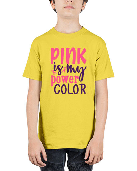 pink is my power color Style 5# - breast cancer - Youth Tee Unisex