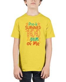 prek survived one hundred days of me 663# - one hundred days - Youth Tee Unisex