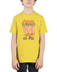 preschool grade survived days of me 683# - prek headstart - Youth Tee Unisex