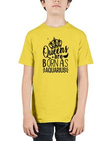 queens are born as Aquarius 388# - aquarius - Youth Tee Unisex