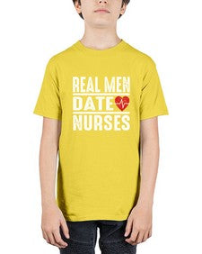 real men date nurses 1348# - nurse - Youth Tee Unisex