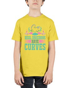 real unicorns have curves 373# - unicorn - Youth Tee Unisex