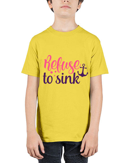 refuse to sink Style 4# - breast cancer - Youth Tee Unisex