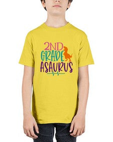 second grade asaurus 808# - second grade - Youth Tee Unisex