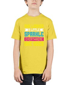 she leaves a little sparkle everywhere she goes 395# - unicorn - Youth Tee Unisex