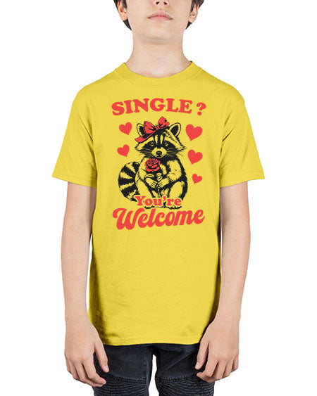 single youre welcome 55# - raccoon - Youth Tee Unisex