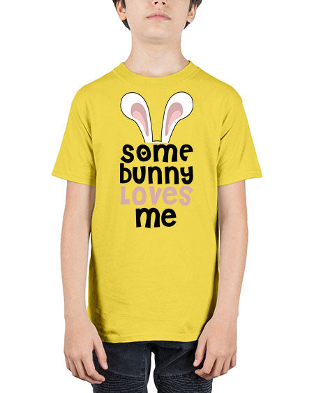 some bunny loves me - rabbit - Youth Tee Unisex
