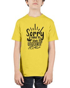 sorry i have to walk my unicorn 411# - unicorn - Youth Tee Unisex