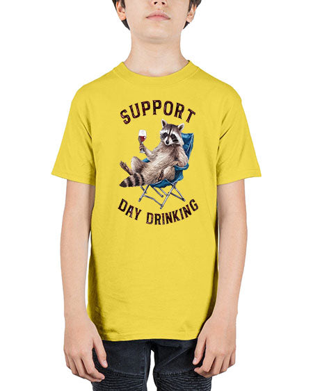 support day drinking 67# - raccoon - Youth Tee Unisex