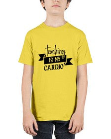 teaching is my cardio Style 400# - teacher - Youth Tee Unisex
