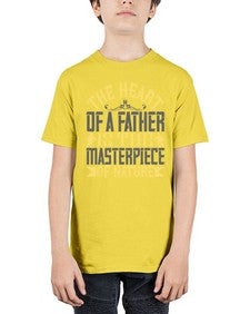 the heart of a father is the masterpiece of nature 590# - parents day - Youth Tee Unisex