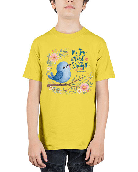 the joy of the lord is my strength 73# - birds - Youth Tee Unisex
