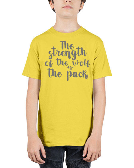 the strength of the wolf is the pack - wolf - Youth Tee Unisex