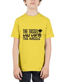 the tassel was worth the hassle 943# - graduation - Youth Tee Unisex