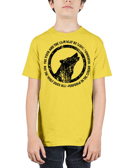 the tiger and the lion may be more powerful - wolf - Youth Tee Unisex