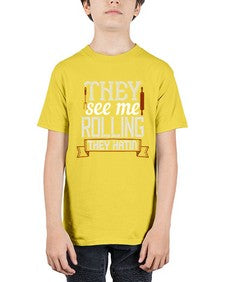 they see me rolling they hatin 427# - cooking - Youth Tee Unisex