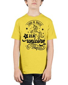 this is what a real unicorn black 436# - unicorn - Youth Tee Unisex