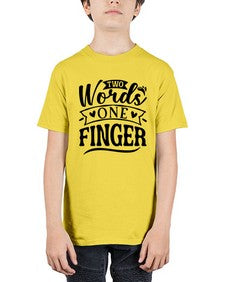 two words one finger 1193# - sassy - Youth Tee Unisex
