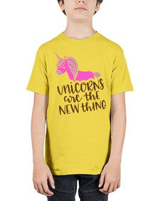 unicorns are the new thing 529# - unicorn - Youth Tee Unisex