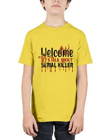 welcome lets talk about serial killer 1243# - true crime - Youth Tee Unisex