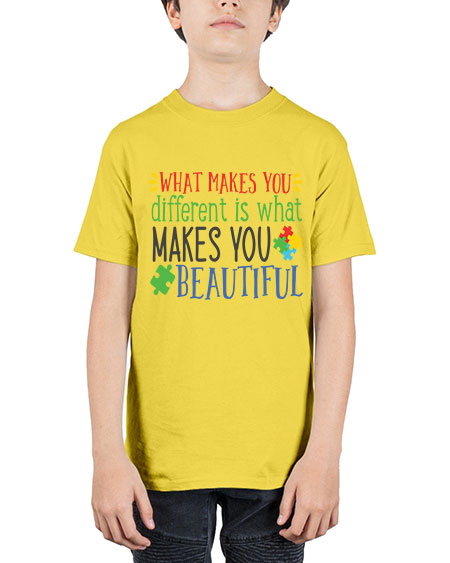 what makes you different is what makes you beautiful Style 3# - autism - Youth Tee Unisex