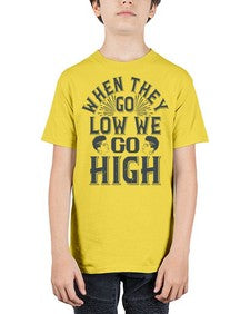 when they go low we go high Style 1# - black afro - Youth Tee Unisex