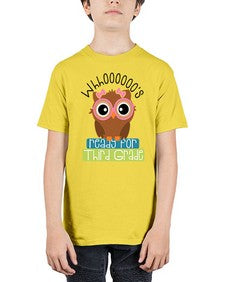whooos ready for third grade girl 1010# - third grade - Youth Tee Unisex