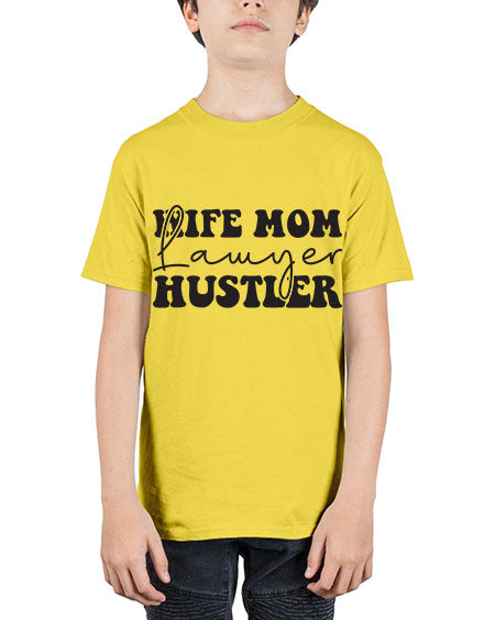 wife mom lawyer hustler 1640# - lawyer - Youth Tee Unisex