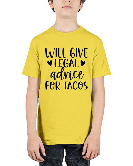 will give legal advice for tacos 1645# - lawyer - Youth Tee Unisex