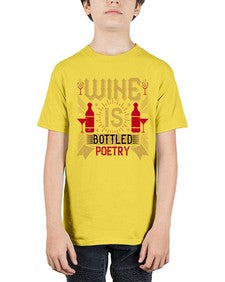 wine is bottled poetry 486# - drinking - Youth Tee Unisex