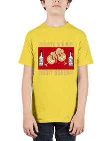 write drunk edit sober 497# - drinking - Youth Tee Unisex