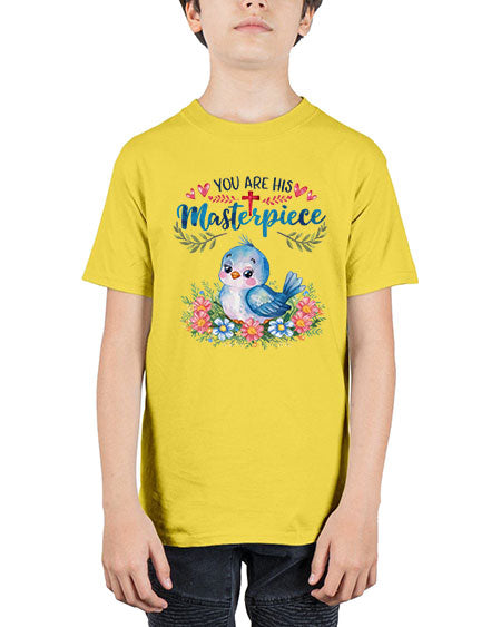 you are his masterpiece 85# - birds - Youth Tee Unisex