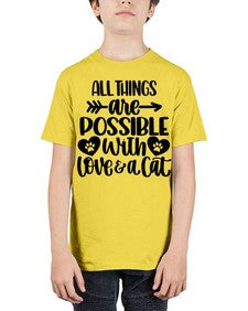 All Things Are Possible Style 75# - cats - Youth Tee Unisex