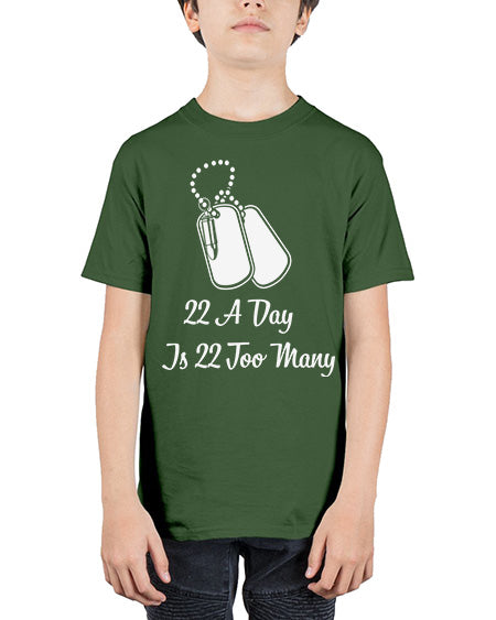 22 A Day is 22 30# - PTSD - Youth Tee Unisex