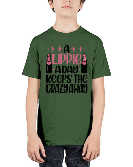 A Lippie A Day Keeps The Crazy Away Style 150# - beauty - fashion - Youth Tee Unisex