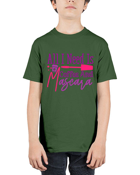 All I Need Is Coffee And Mascara Style 258# - beauty - fashion - Youth Tee Unisex