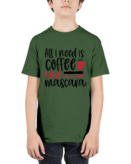 All I need is coffee and mascara design Style 259# - beauty - fashion - Youth Tee Unisex