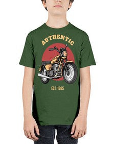 Authentic 8# - motorcycle - Youth Tee Unisex