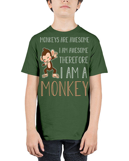 Awesome Monkey Cute Dabbing 2# - monkey - Youth Tee Unisex